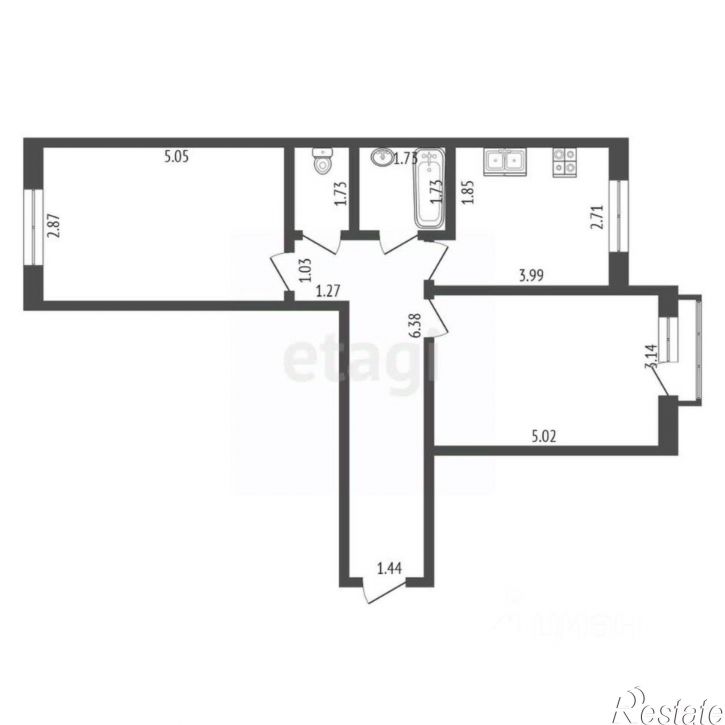 2-комн квартира ул Георгия Амелина, 6,  д. 6