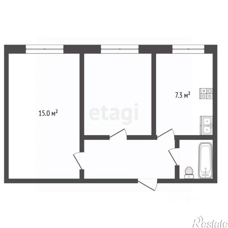 2-комн квартира городской округ Калуга