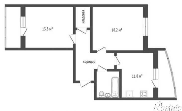 2-комн квартира Солнечный бульвар, 4 к2,  д. 4 к2