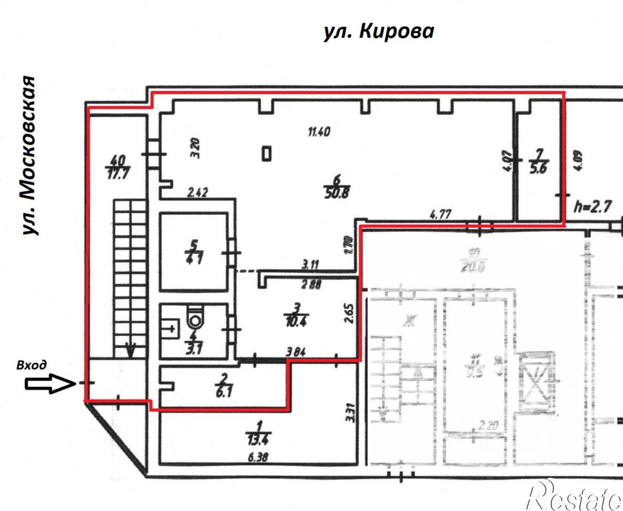 Сдать торговое помещение за 59 510 рублей на ул Кирова, 64