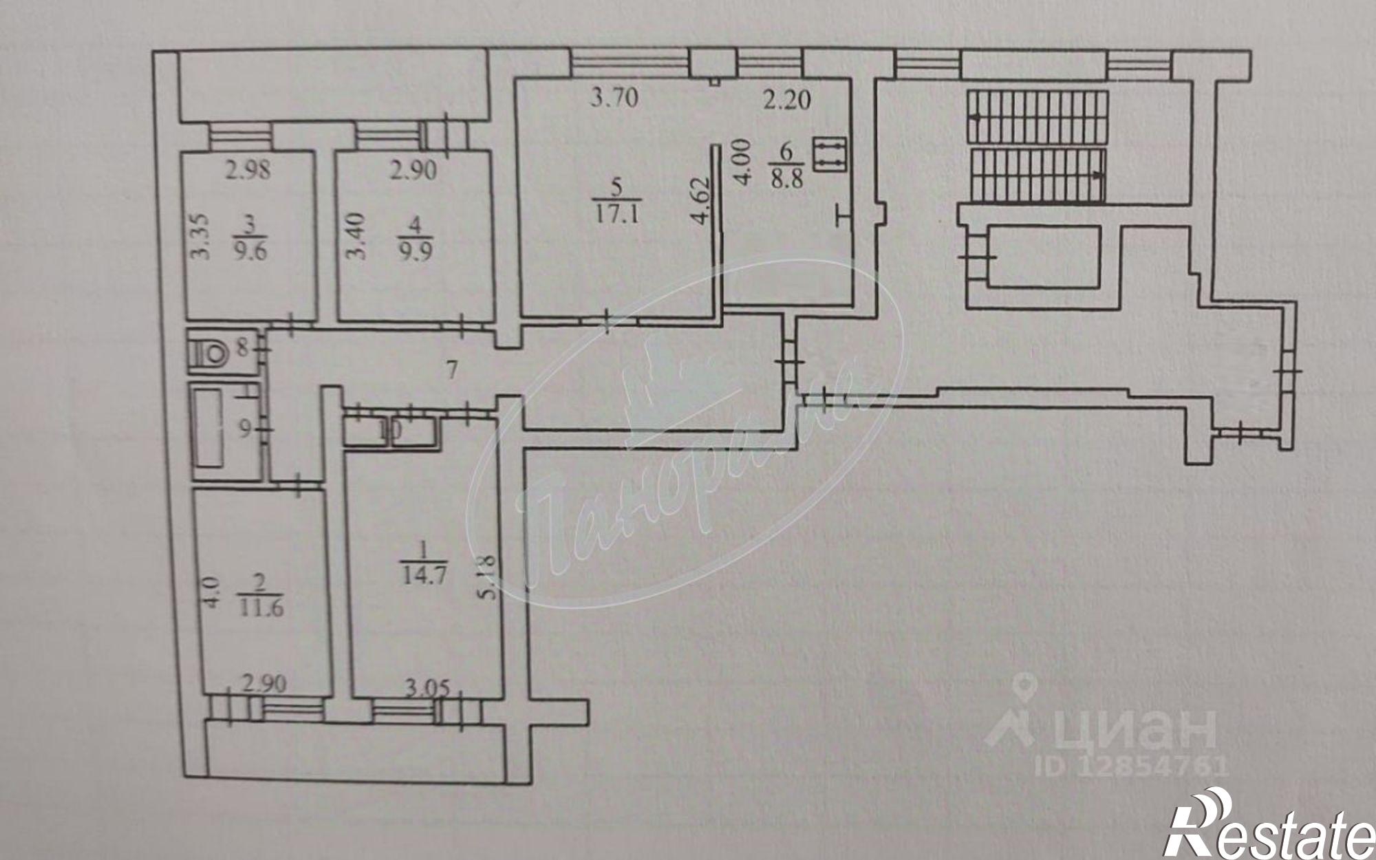 Купить квартиру за 7 999 000 рублей на улица Генерала Попова, 22