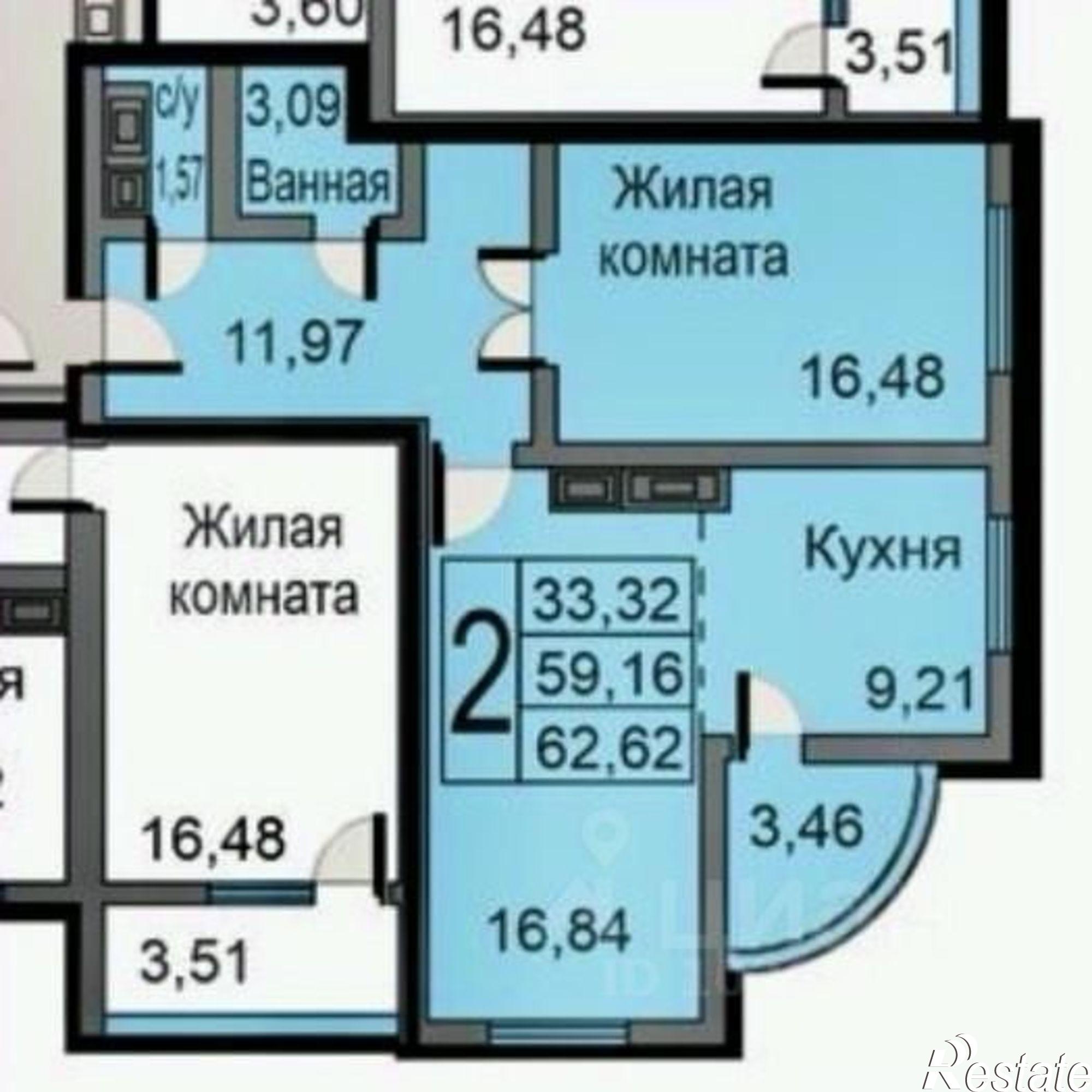 Купить квартиру за 6 900 000 рублей на ул Минская, 34