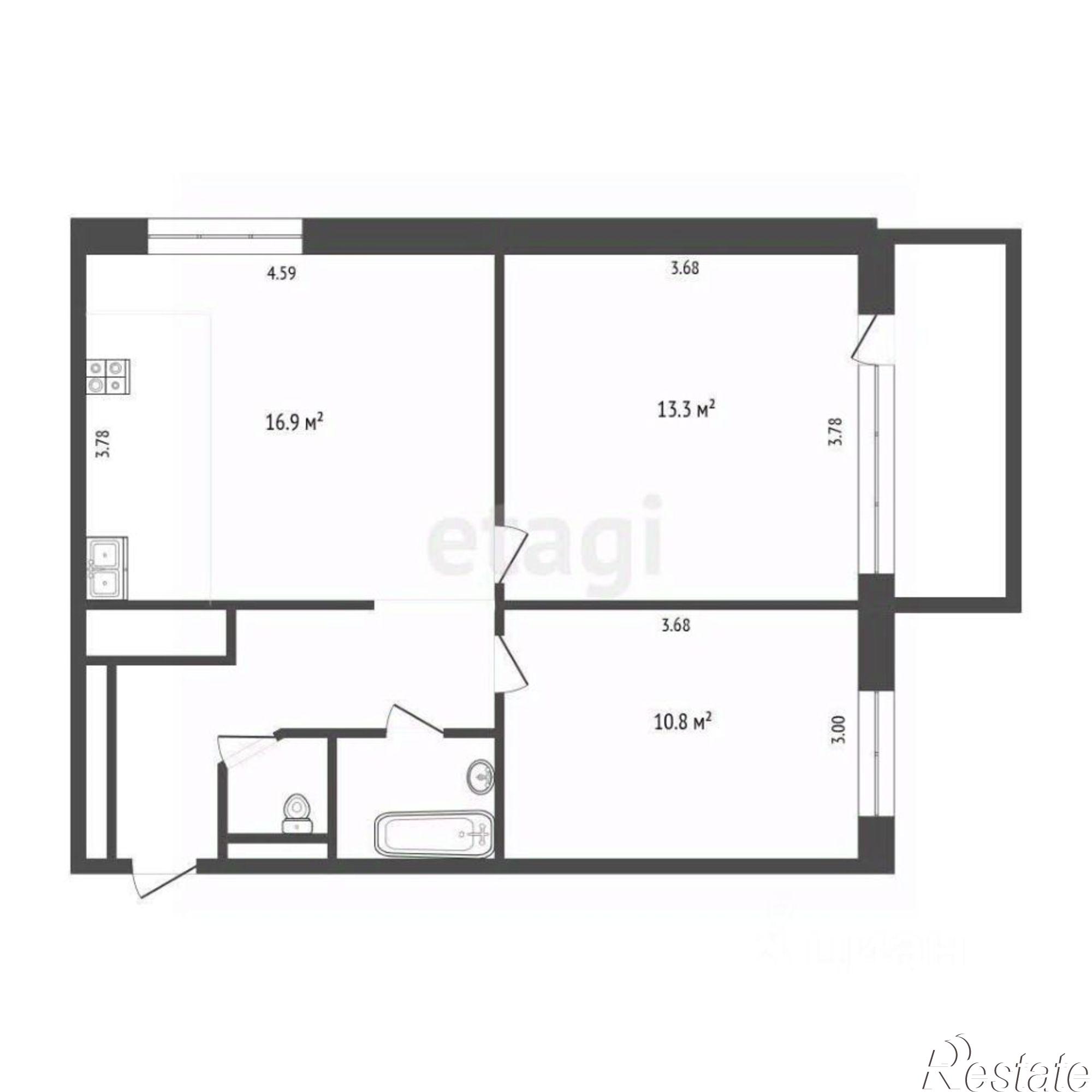 Купить квартиру за 7 490 000 рублей на Минская улица, 40