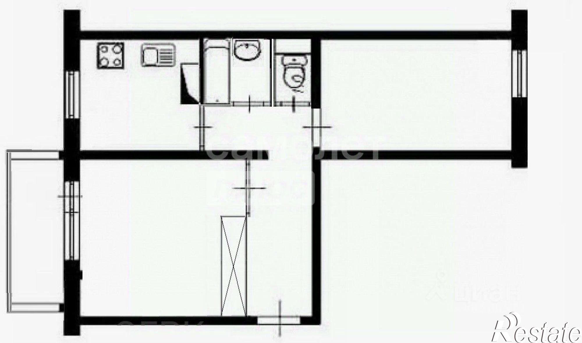 Купить квартиру за 1 550 000 рублей на улица Льва Толстого, 8
