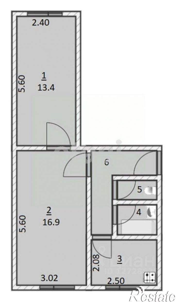 2-комн квартира ул Новая, 9,  д. 9