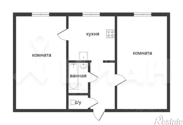 2-комн квартира ул Гурьянова, 10 1,  д. 10 1,  к. 1