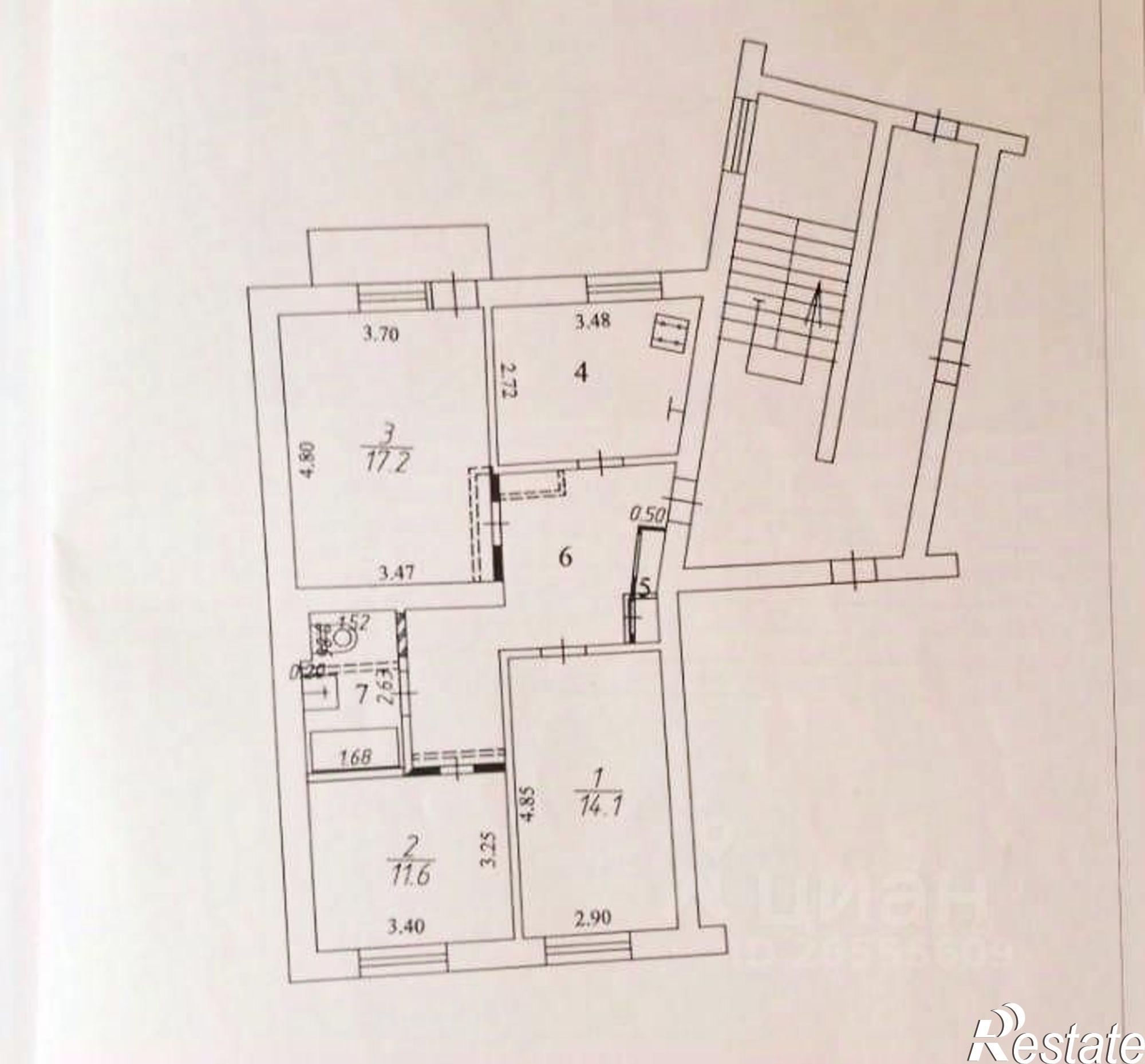 Купить квартиру за 6 650 000 рублей на Первомайская улица, 27