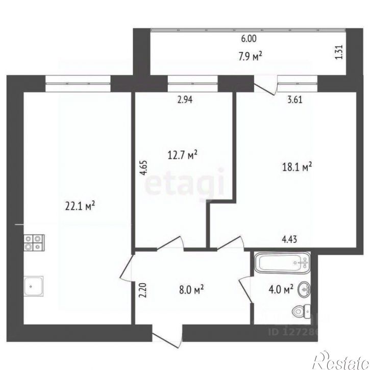 2-комн квартира Переходная улица, 5А,  д. 5А