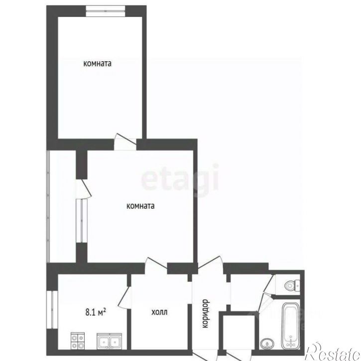 2-комн квартира городской округ Калуга