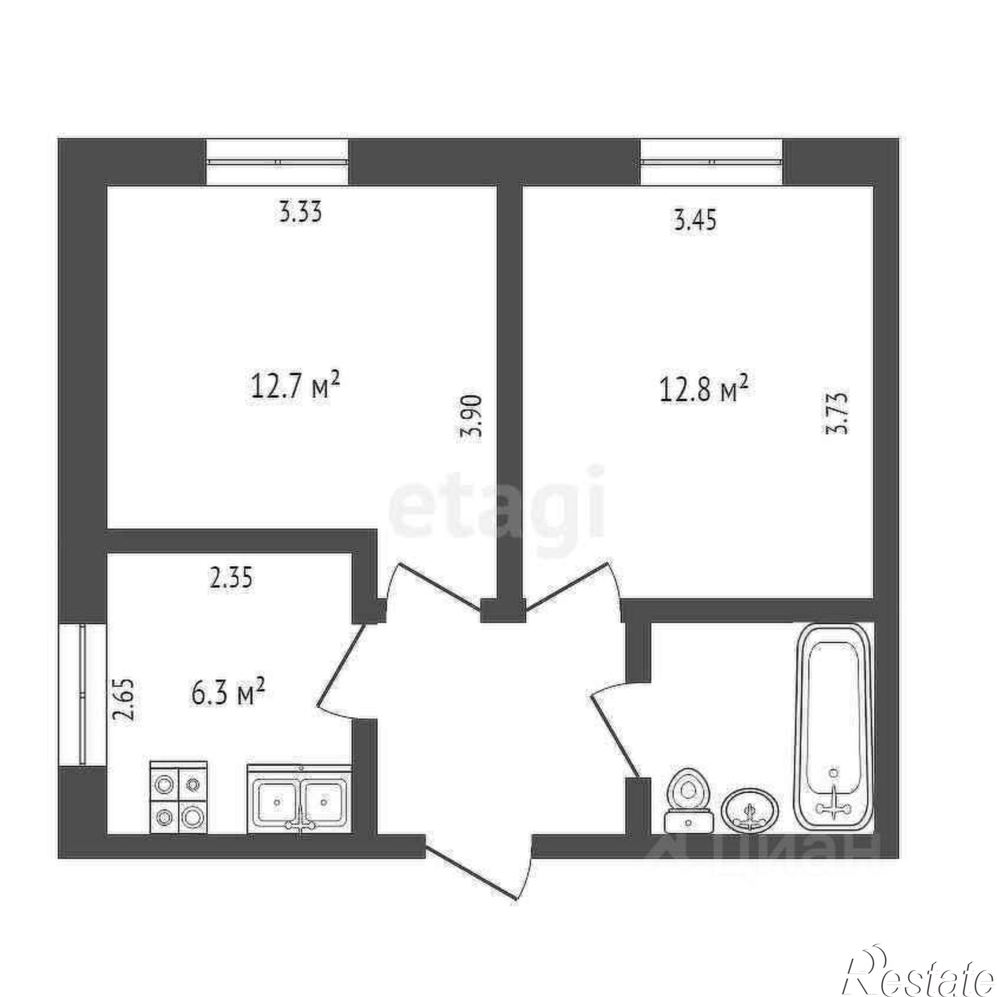 Купить квартиру за 4 150 000 рублей на улица Генерала Попова, 10 к1