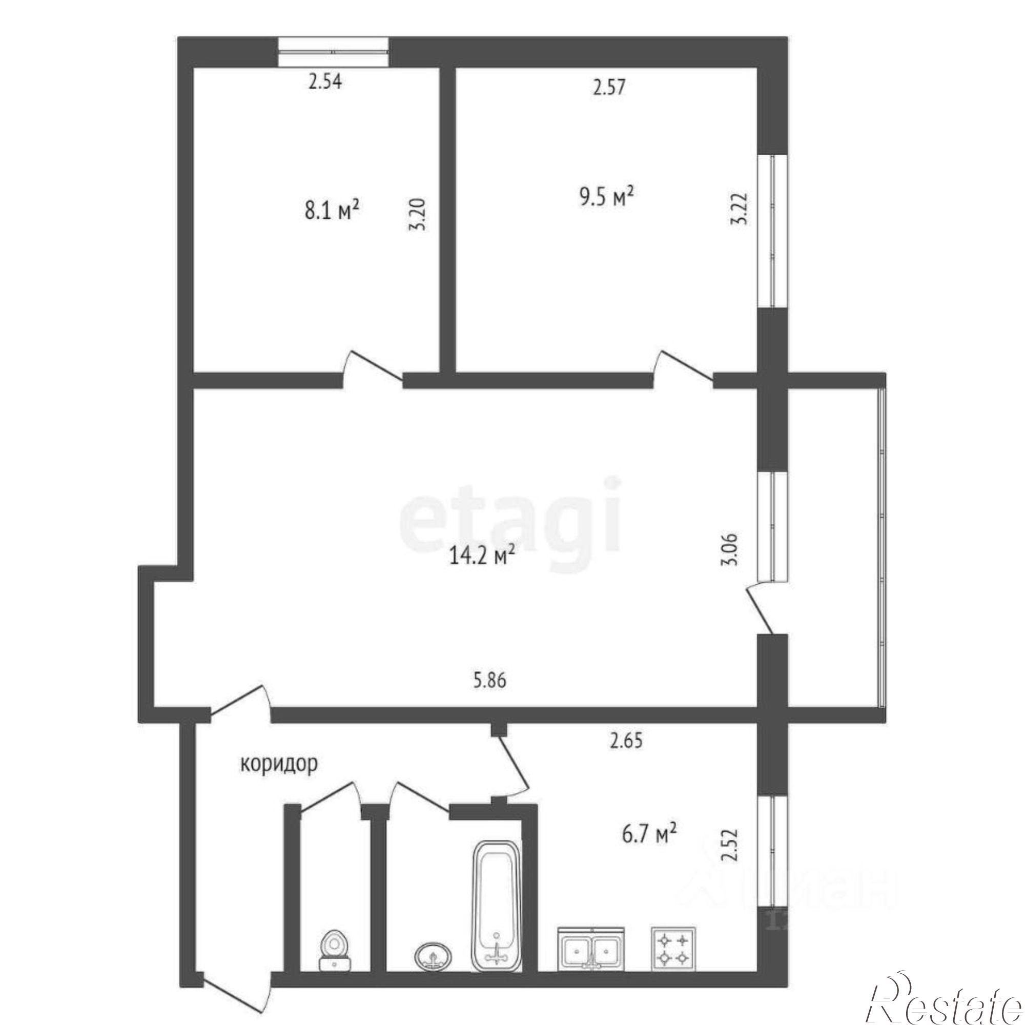 Купить квартиру за 4 100 000 рублей на улица Дубрава, 10