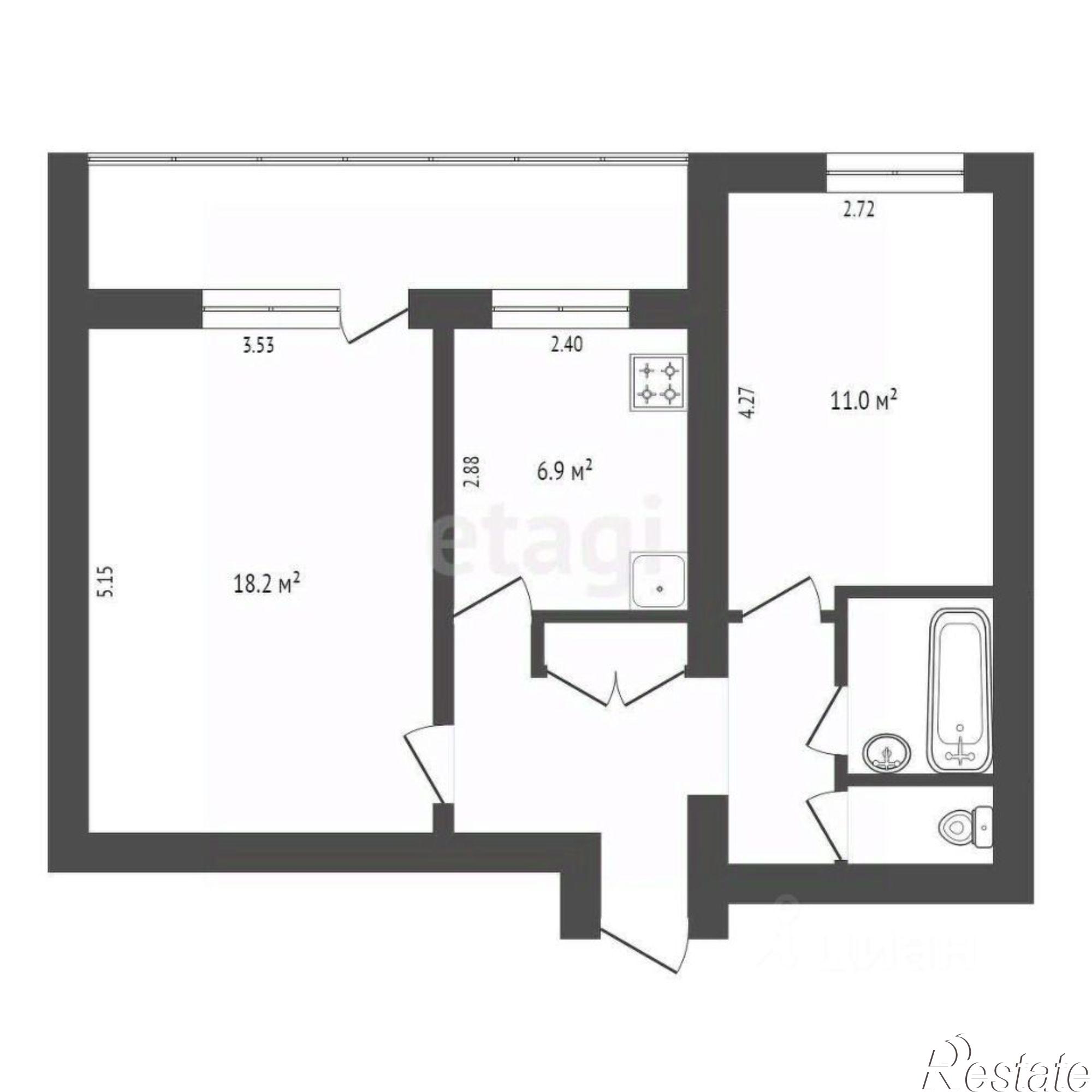 Купить квартиру за 4 400 000 рублей на улица Билибина, 15