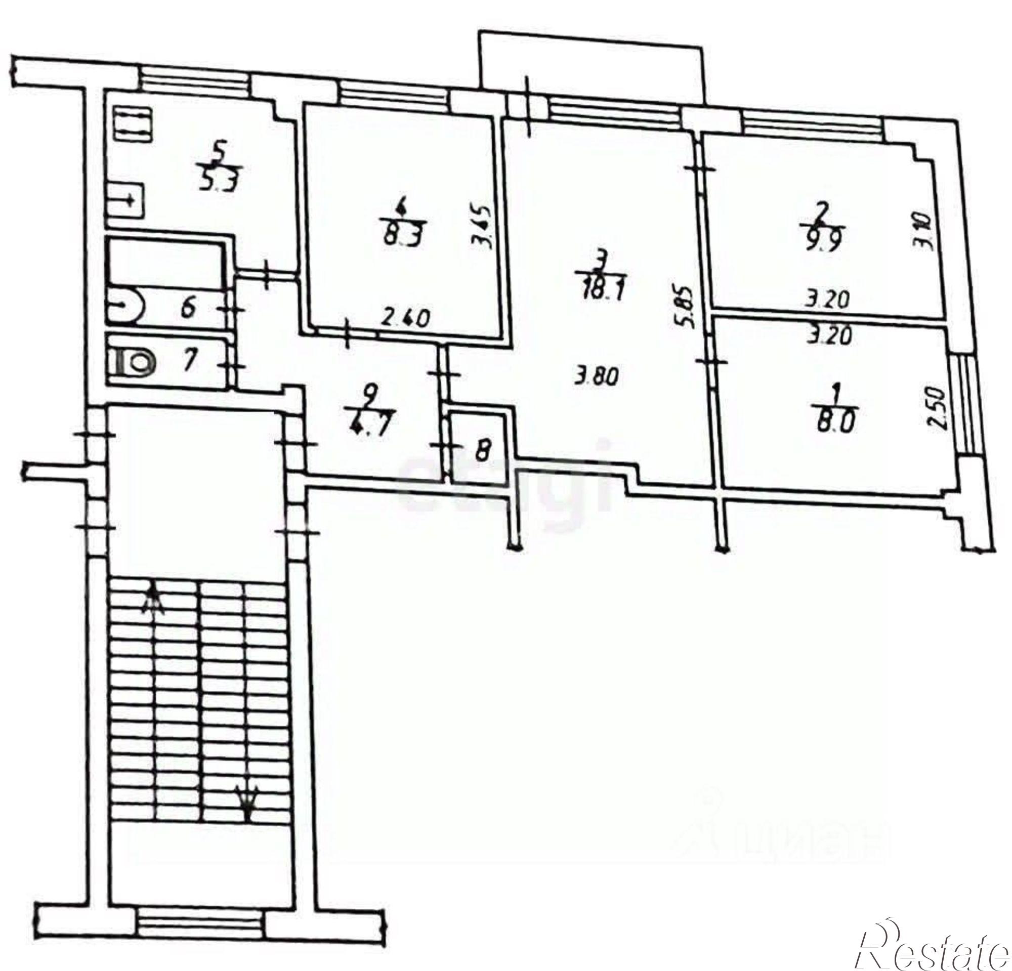 Купить квартиру за 4 990 000 рублей на Привокзальная улица, 8 к2