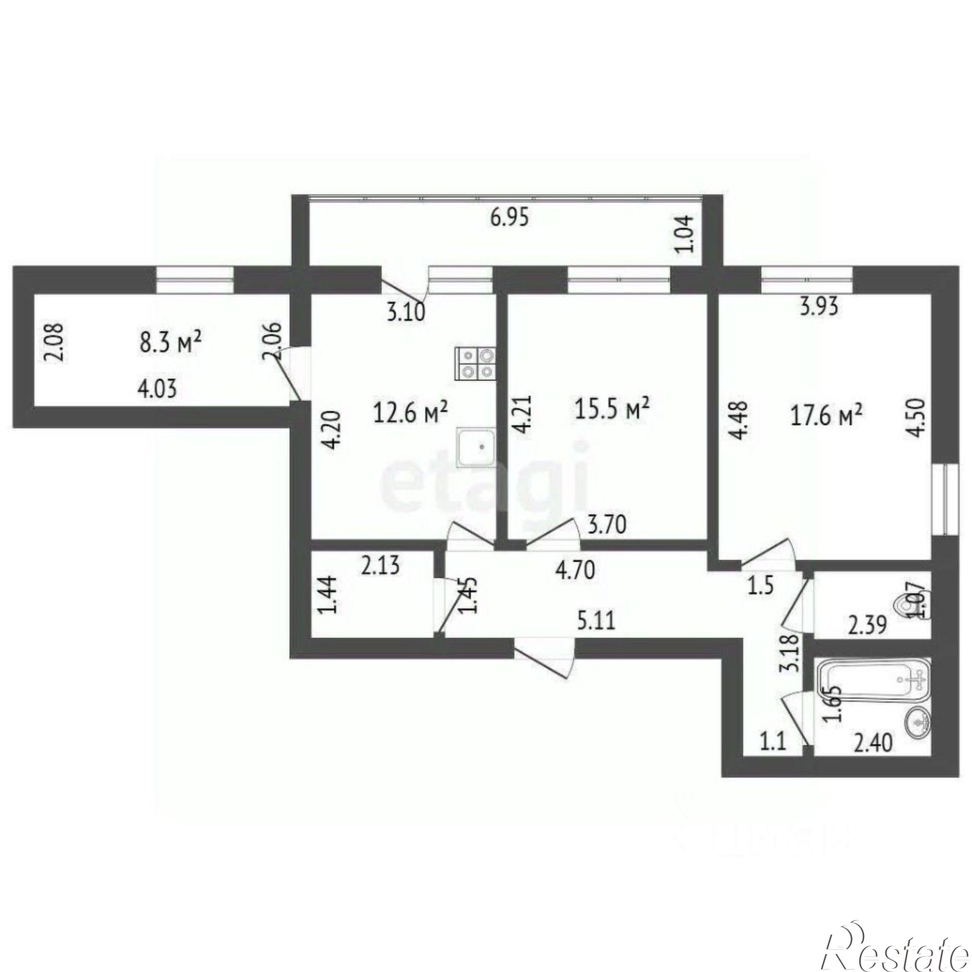 Купить квартиру за 10 950 000 рублей на улица Академика Потехина, 3
