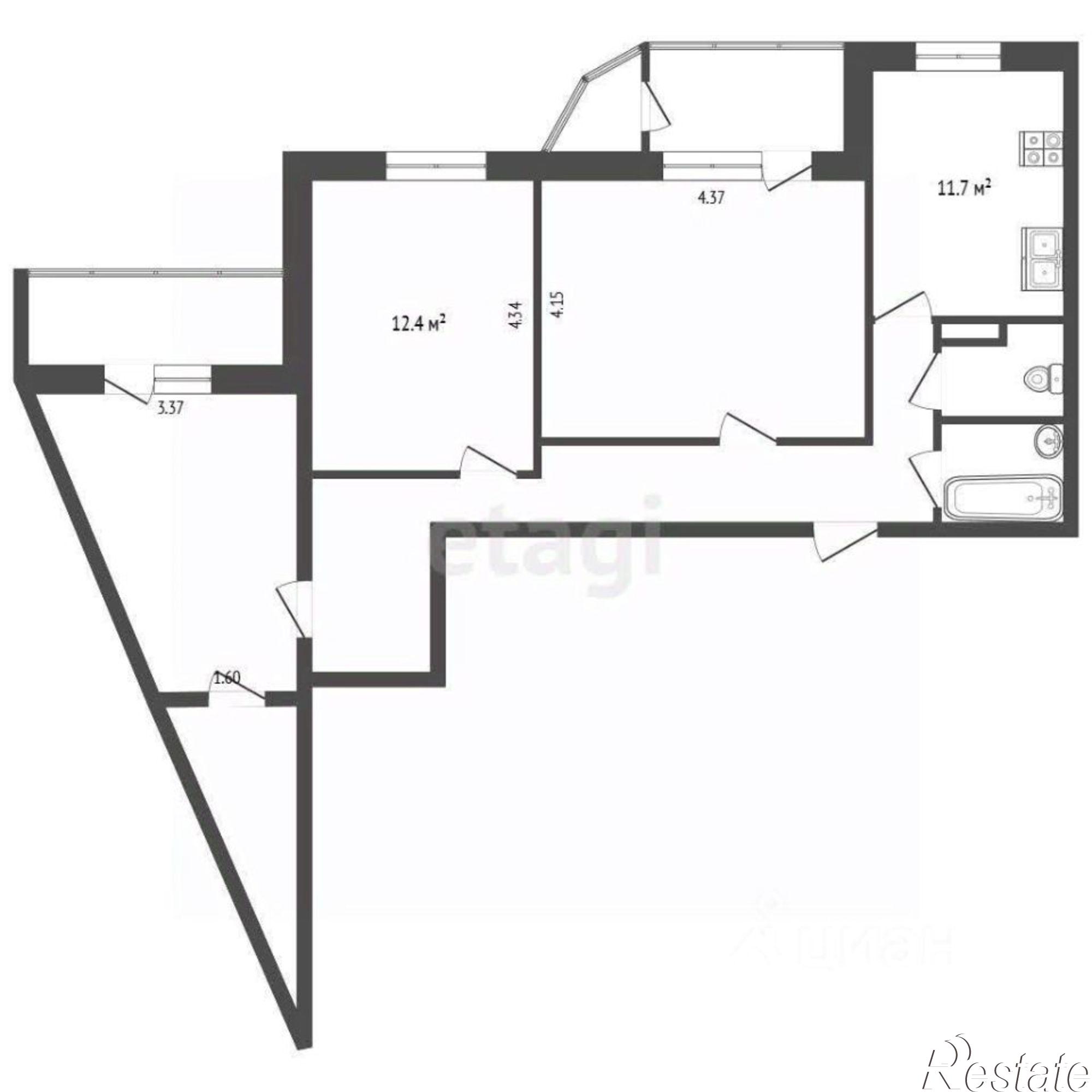 Купить квартиру за 7 650 000 рублей на улица Калужского Ополчения, 9