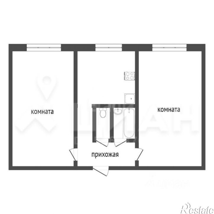 2-комн квартира ул Гурьянова, 39,  д. 39