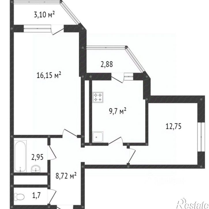 2-комн квартира улица Фомушина, 13,  д. 13