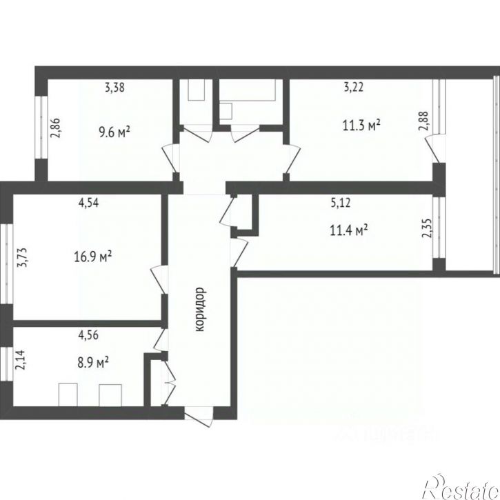 4-комн квартира улица Генерала Попова, 8,  д. 8