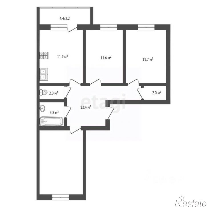 3-комн квартира 3-й Академический проезд, 6,  д. 6