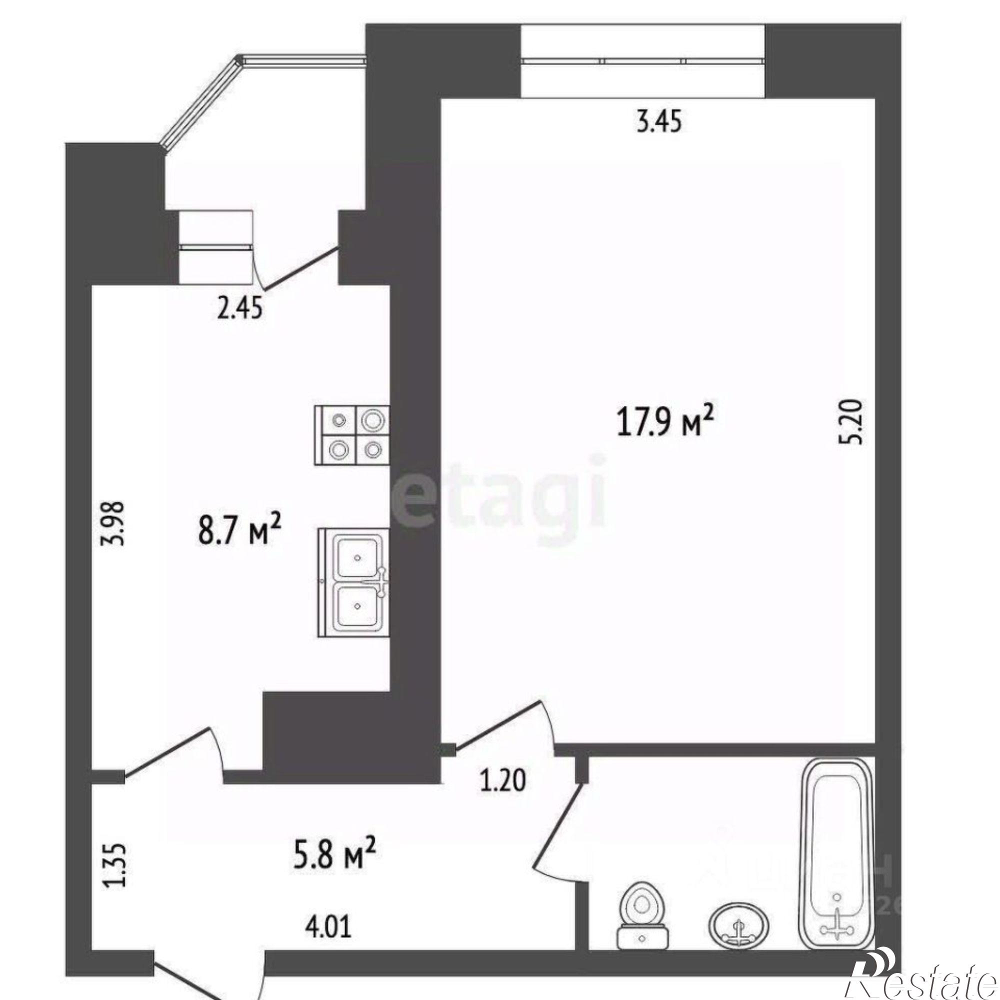 Купить квартиру за 5 700 000 рублей на улица Плеханова, 83/51