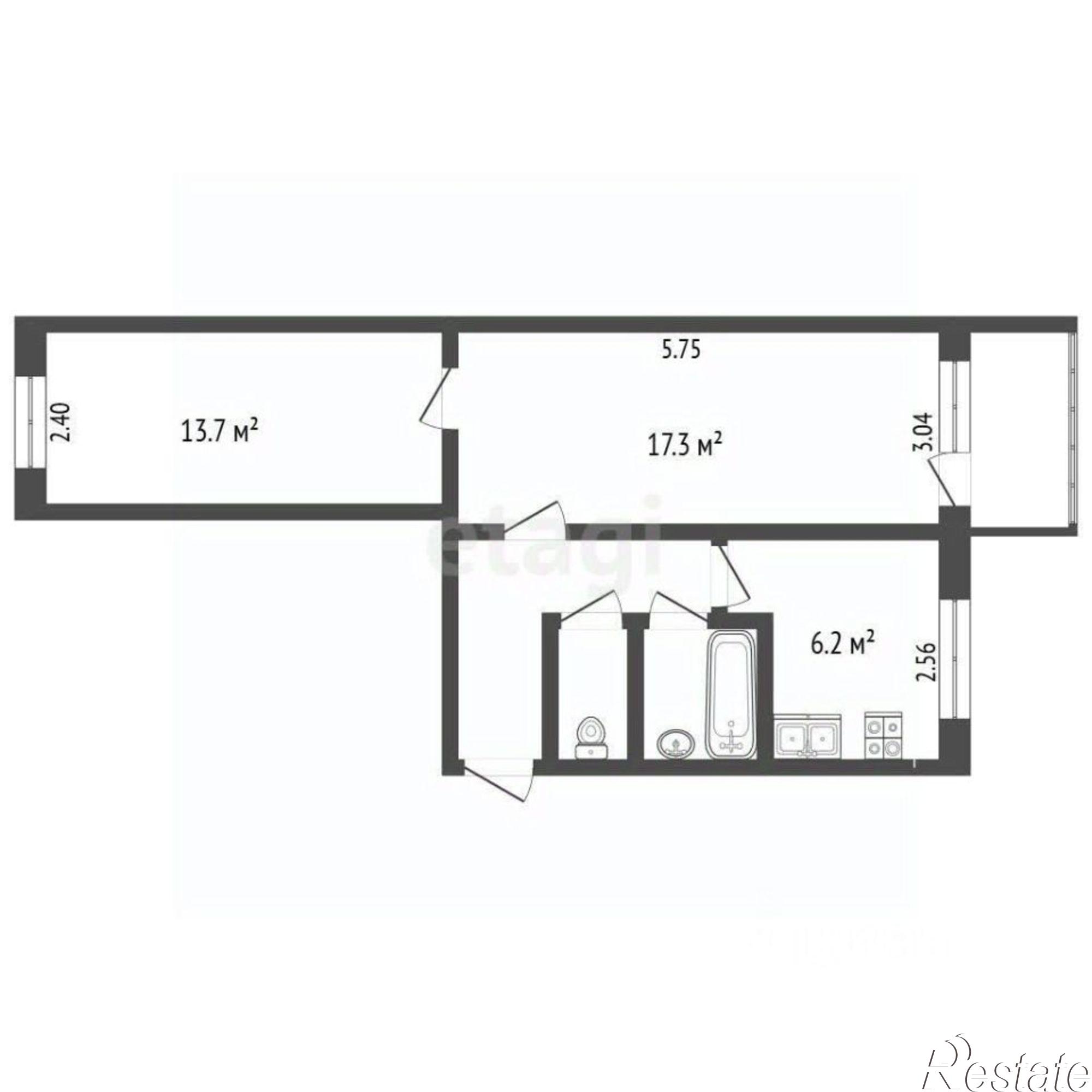 Купить квартиру за 3 600 000 рублей на Тарутинская улица, 194 к1