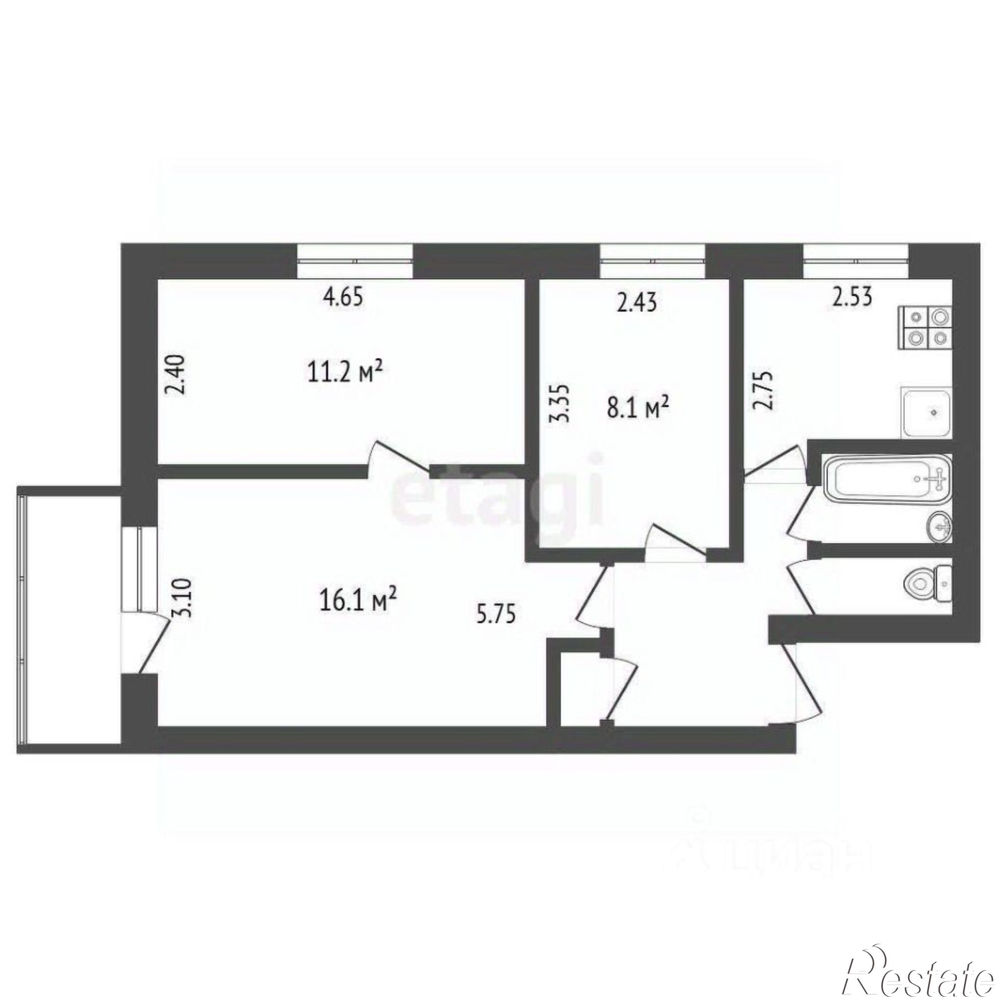 Купить квартиру за 4 400 000 рублей на переулок Чичерина, 11