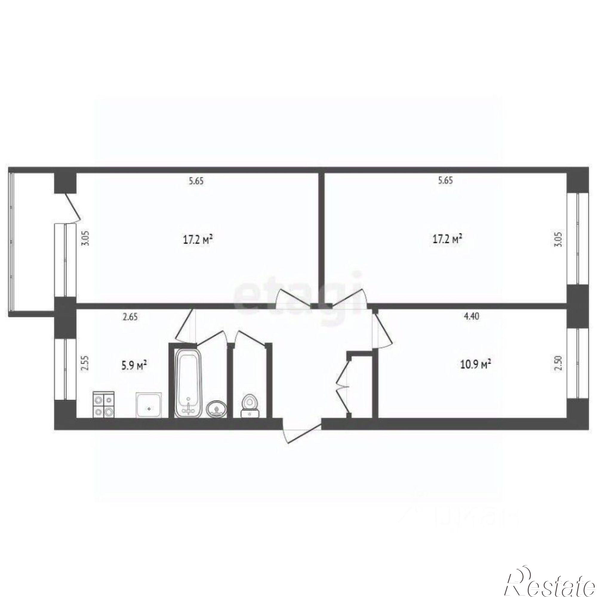Купить квартиру за 5 000 000 рублей на улица Степана Разина, 77