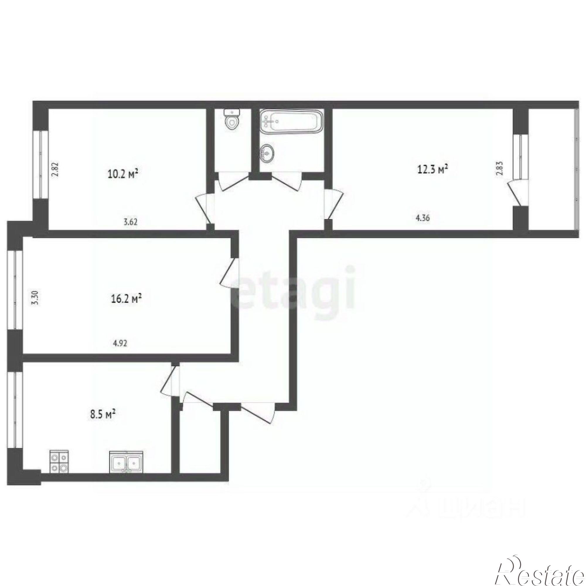 Купить квартиру за 5 600 000 рублей на улица Маяковского, 45