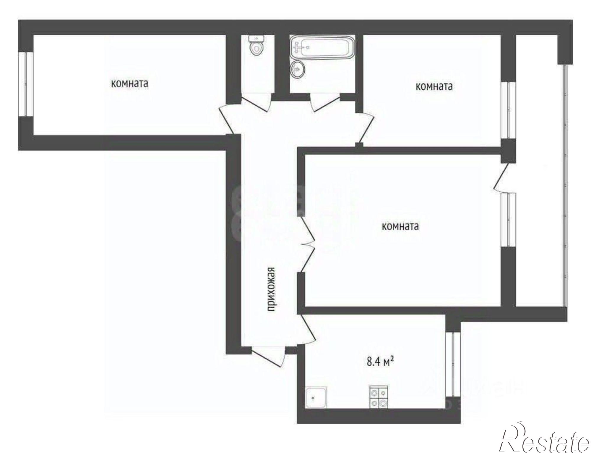 Купить квартиру за 7 000 000 рублей на улица Салтыкова-Щедрина, 72