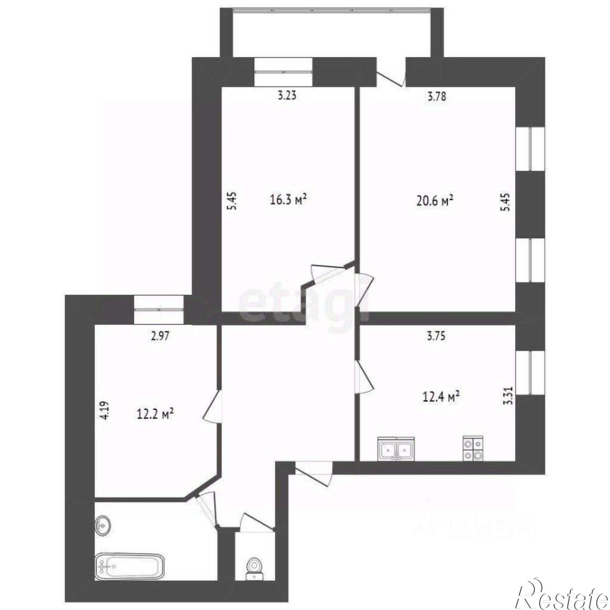 Купить квартиру за 16 000 000 рублей на улица Суворова, 111/21