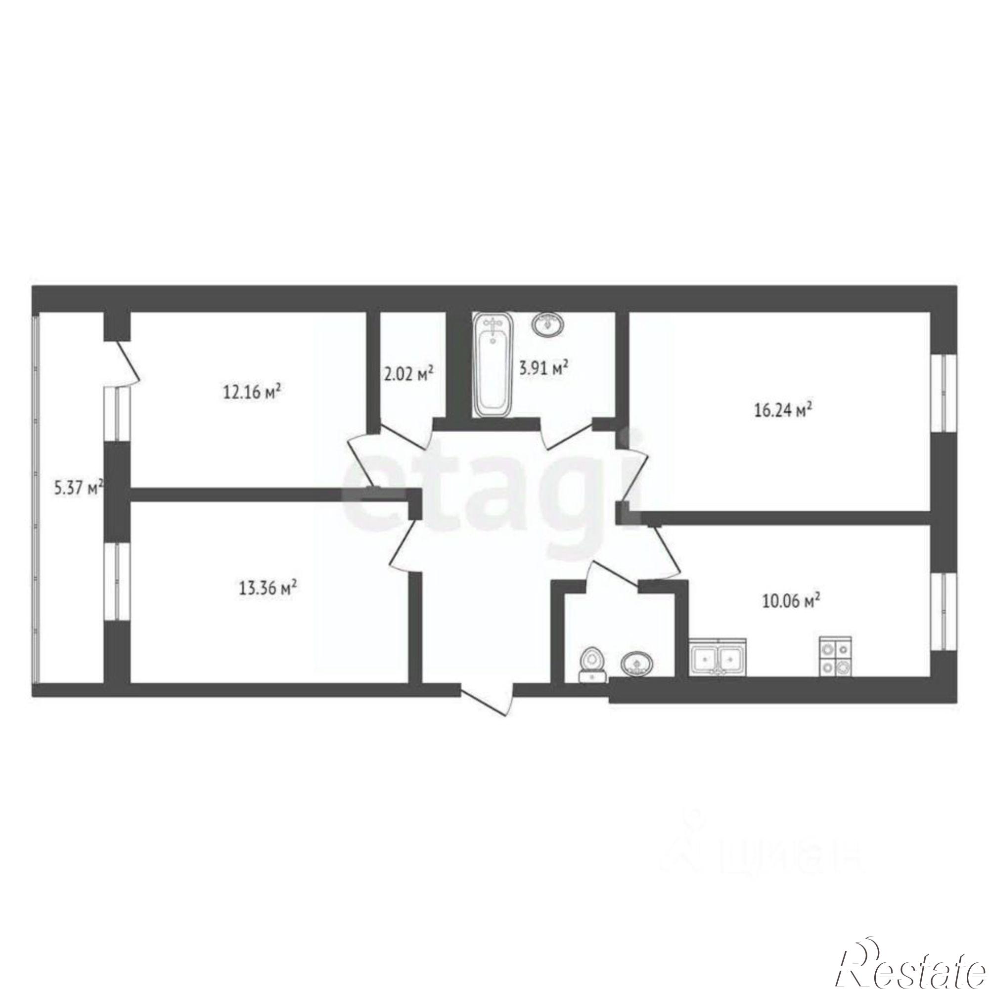 Купить квартиру за 5 800 000 рублей на проезд Юрия Круглова, 6