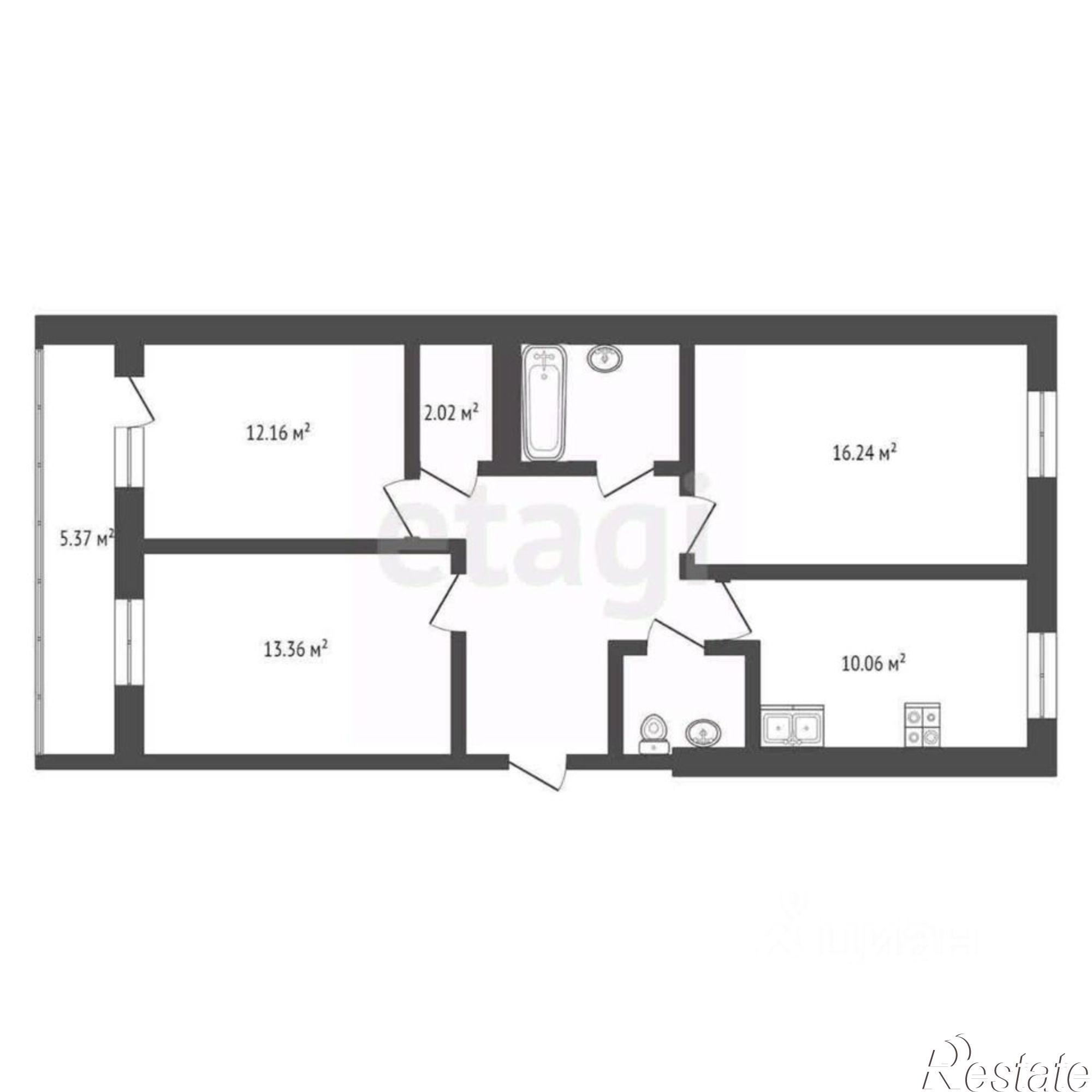 Купить квартиру за 5 900 000 рублей на проезд Юрия Круглова, 6