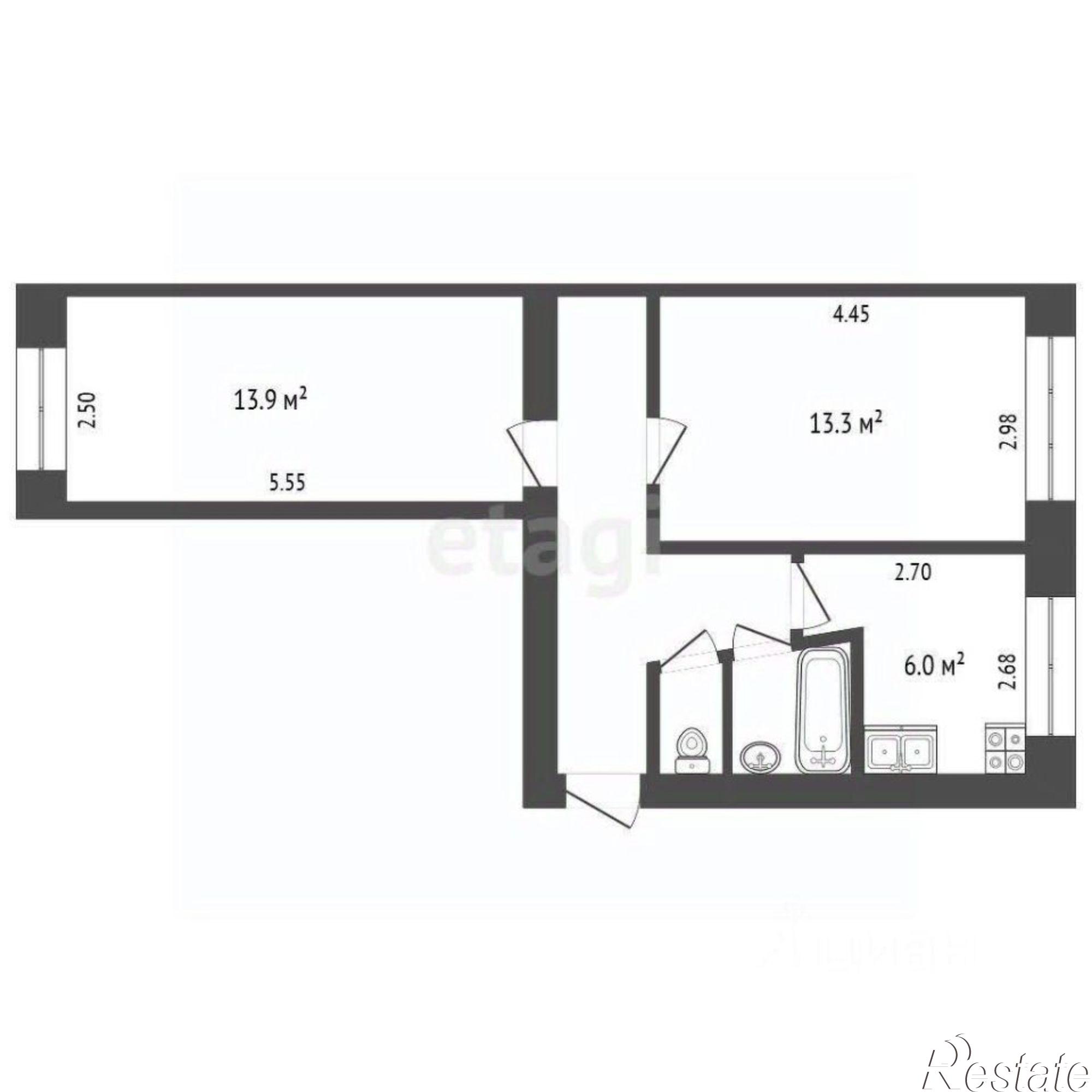 Купить квартиру за 2 950 000 рублей на Аэропортовская улица, 9