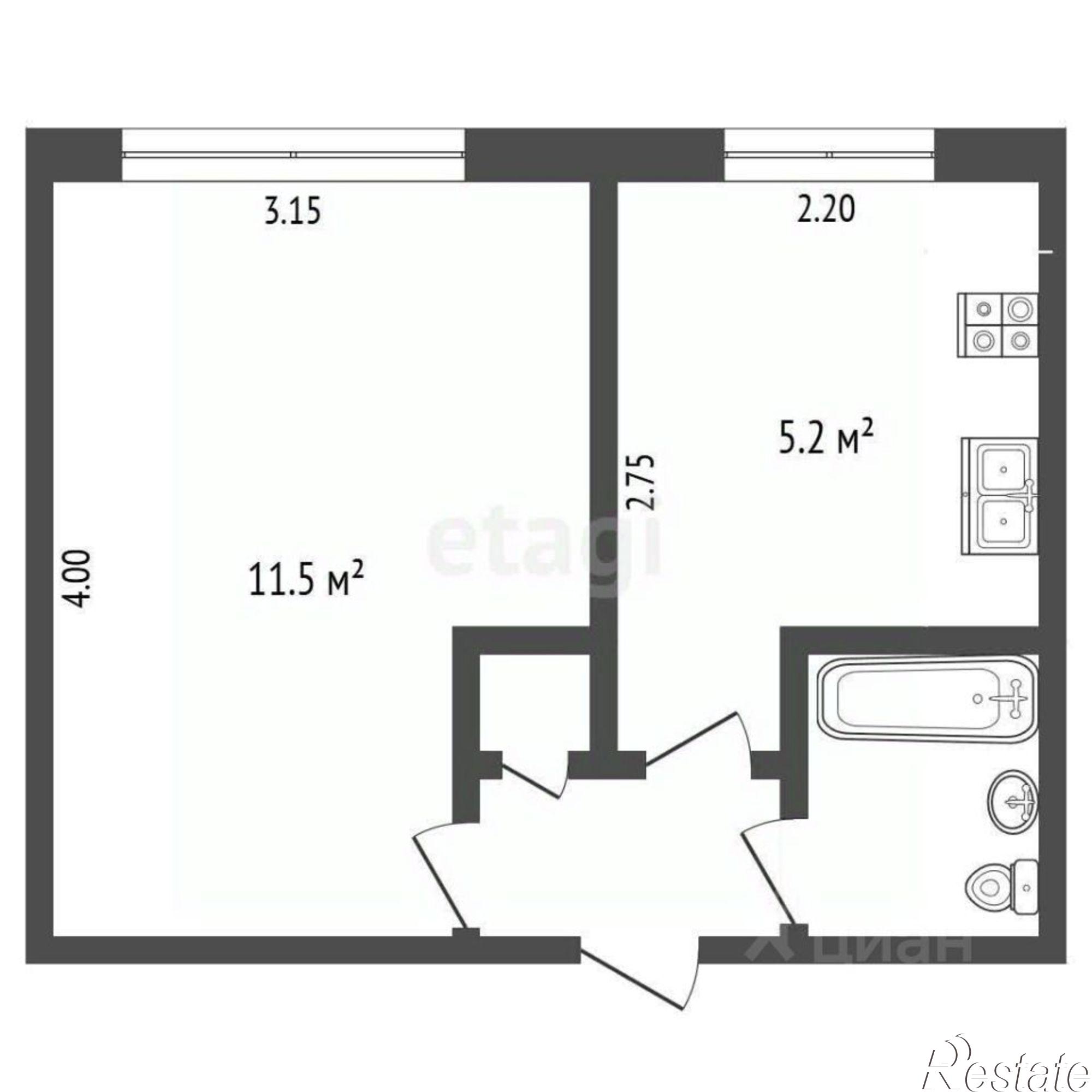 Купить квартиру за 2 100 000 рублей на 5-я линия, 1 к1