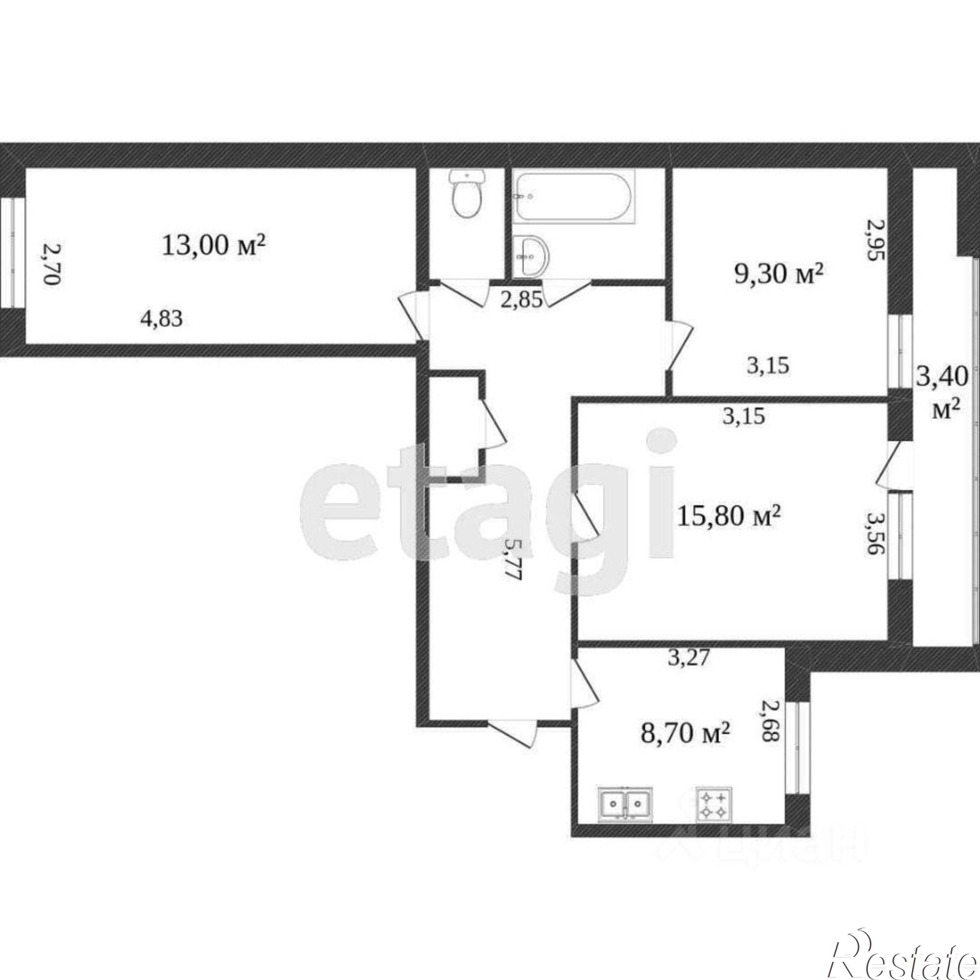 Купить квартиру за 5 350 000 рублей на улица Вишневского, 16