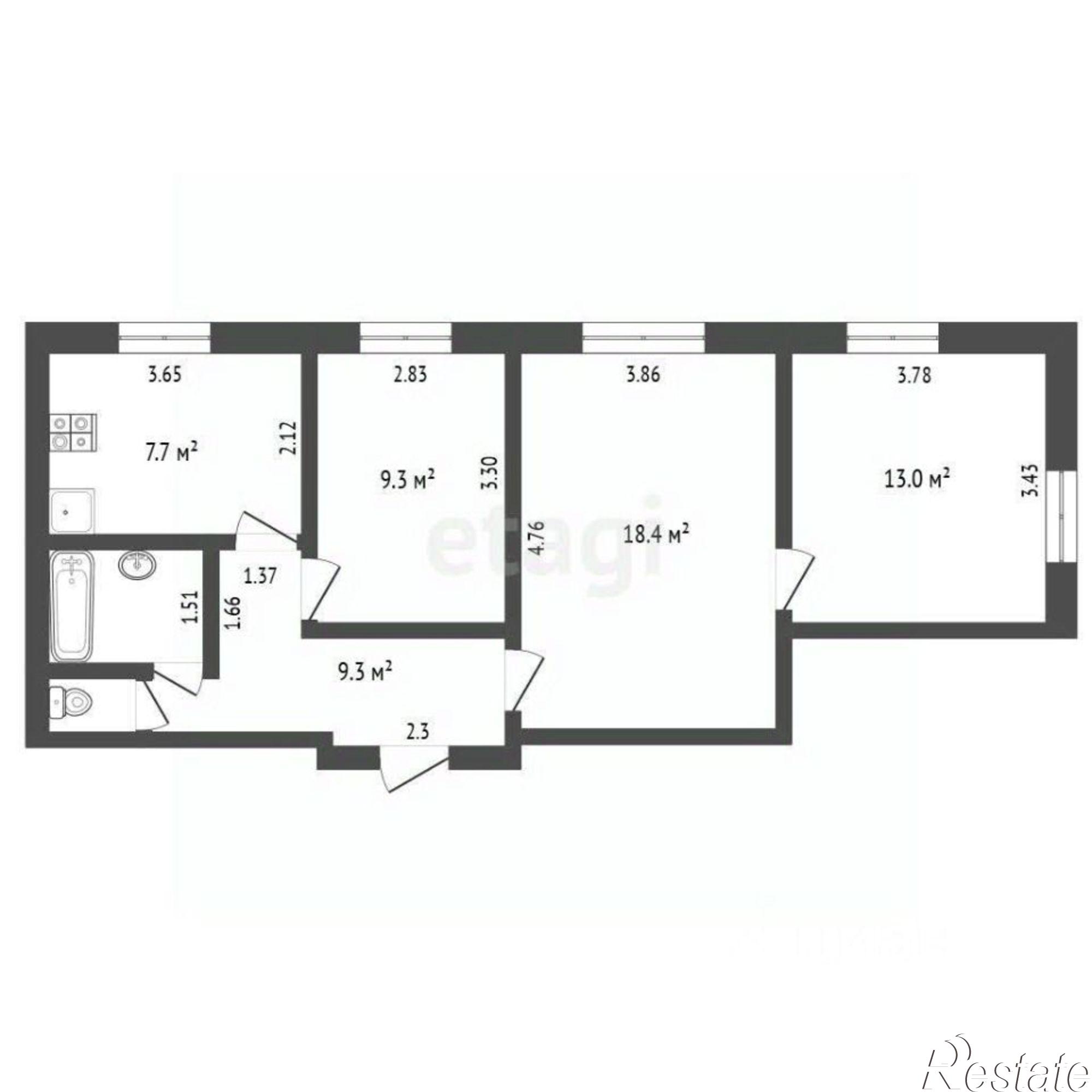 Купить квартиру за 2 500 000 рублей на улица Болдина, 16