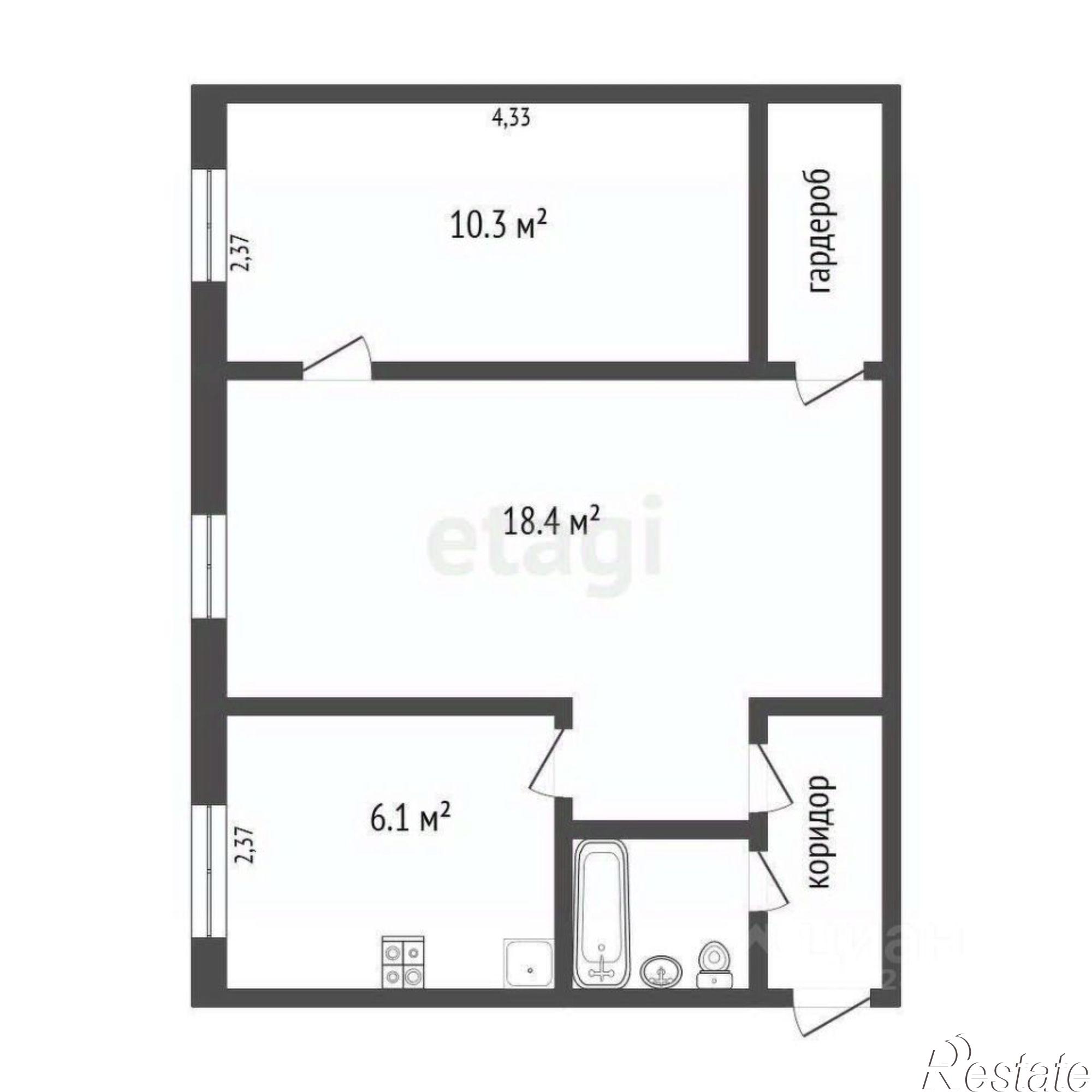 Купить квартиру за 3 200 000 рублей на Телевизионная улица, 11