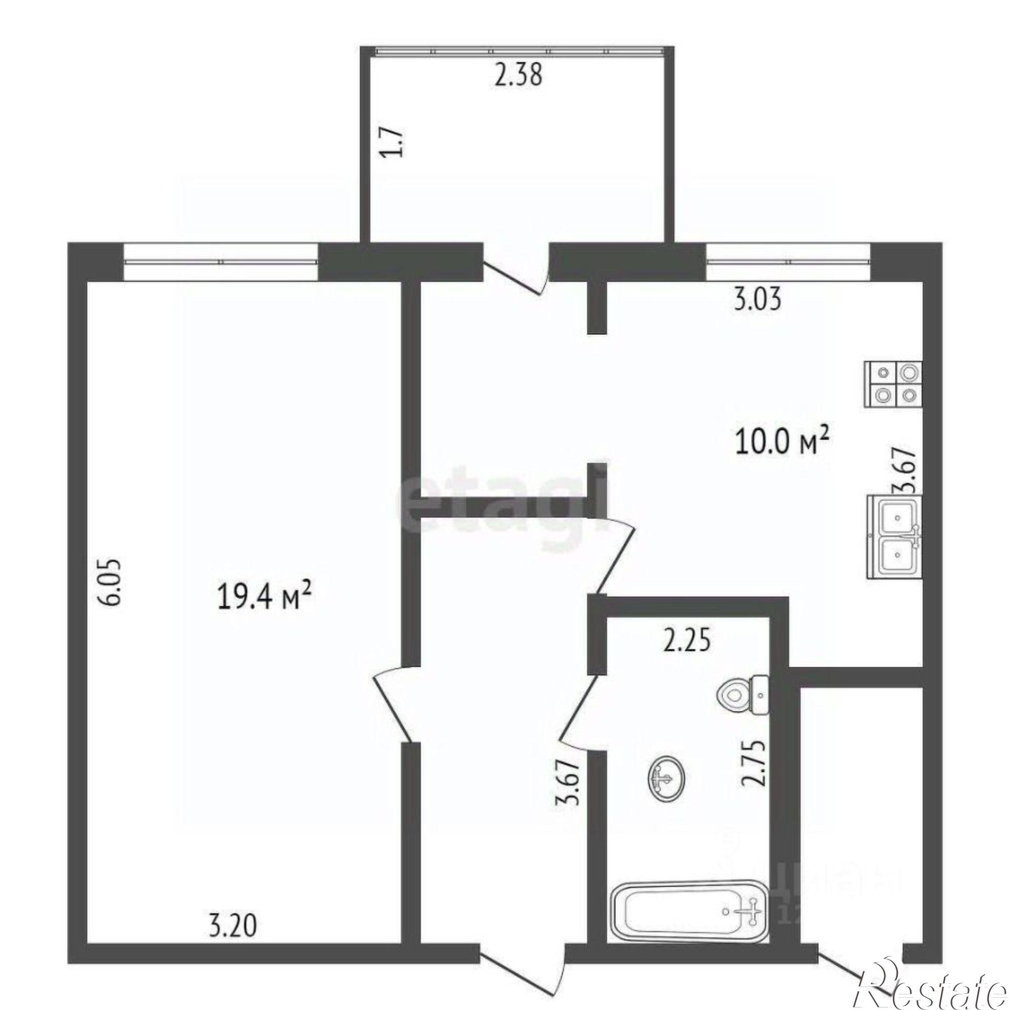 Купить квартиру за 6 300 000 рублей на улица Дзержинского, 92 к2