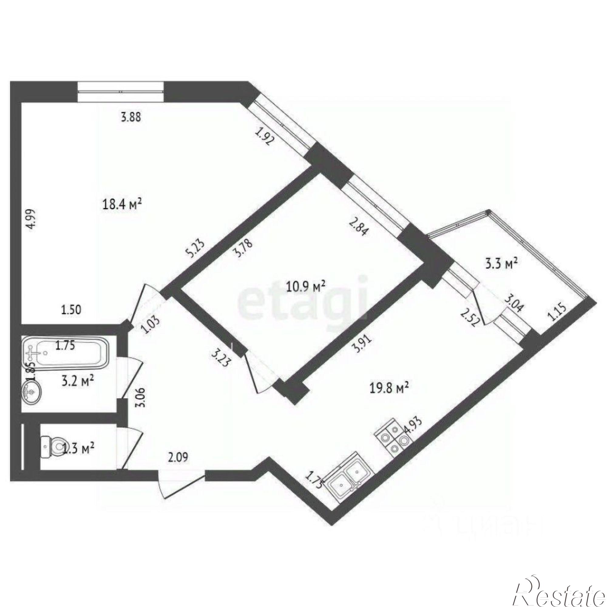 Купить квартиру за 6 475 000 рублей на Грабцевское шоссе, 85