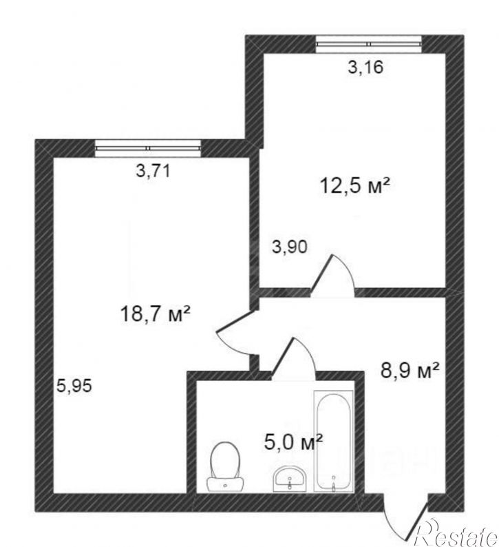 1-комн квартира переулок Суворова, 5,  д. 5