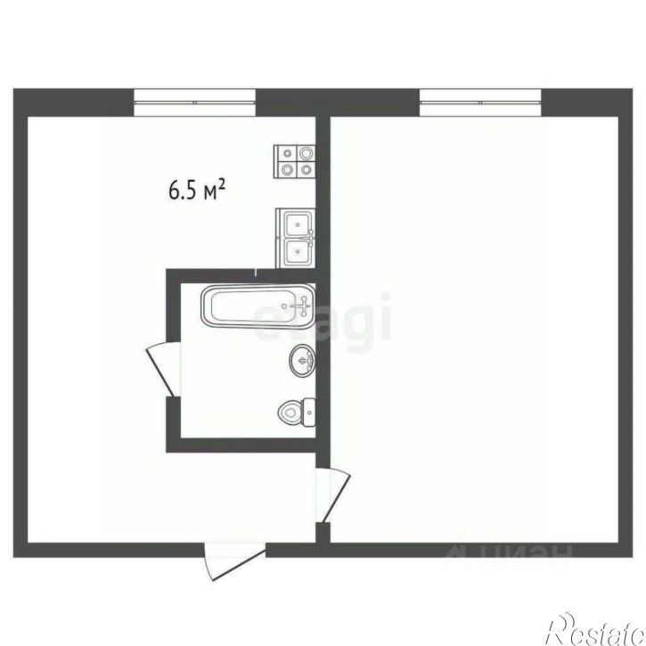 1-комн квартира Новая улица, 5,  д. 5