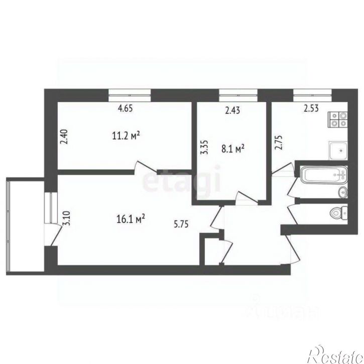 3-комн квартира переулок Чичерина, 11,  д. 11