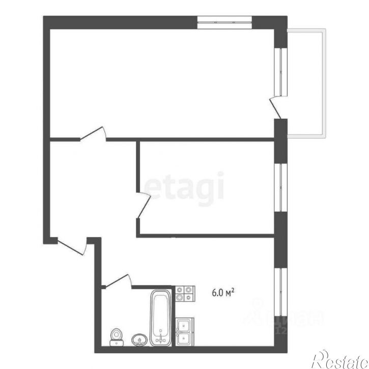 2-комн квартира улица Ленина, 46,  д. 46