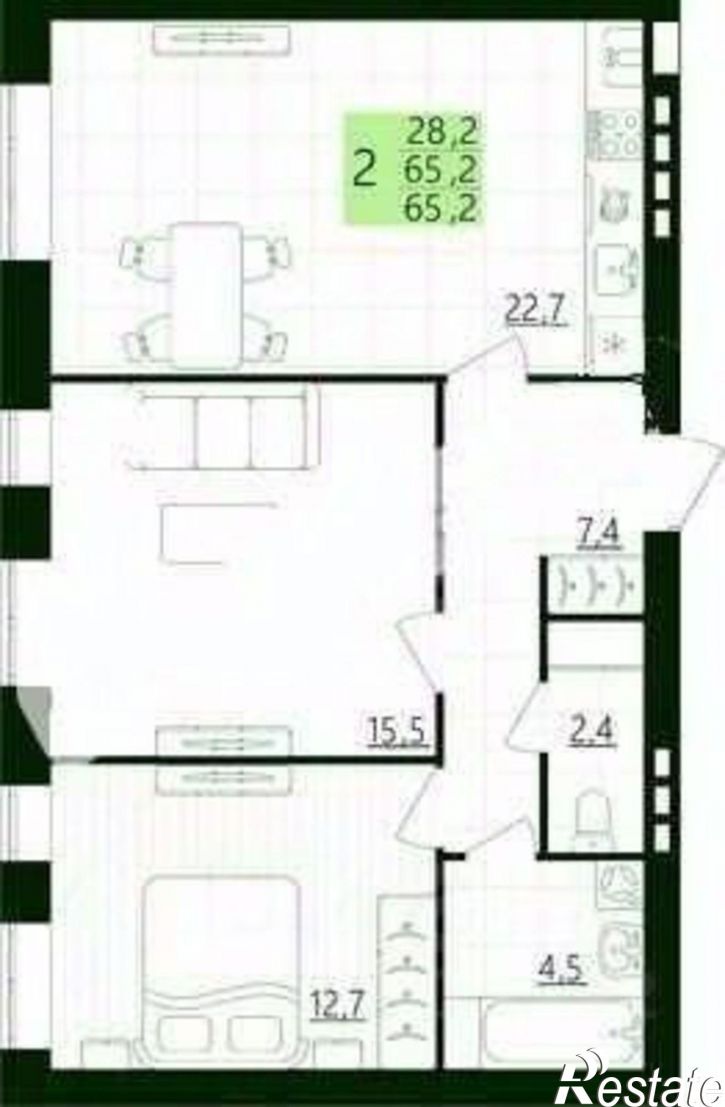 2-комн квартира улица Белые росы, 5,  д. 5