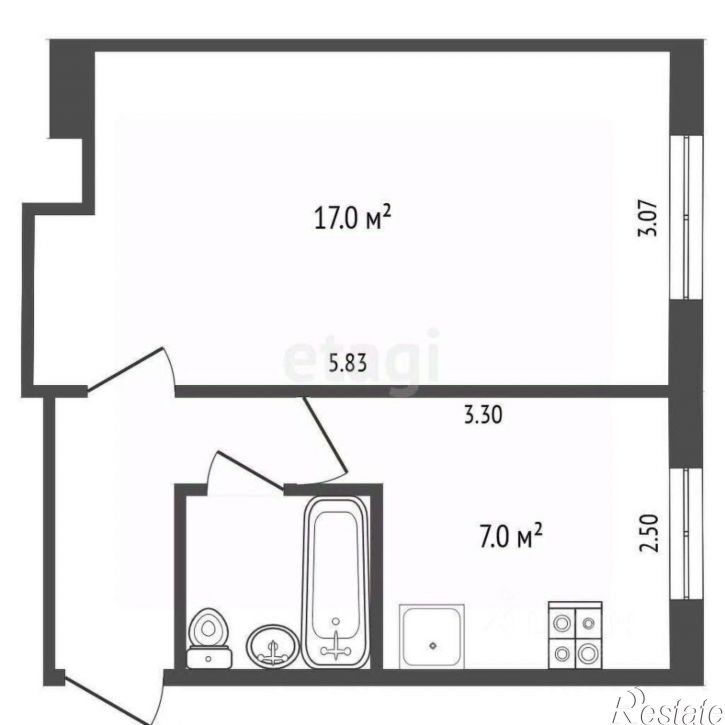 1-комн квартира Привокзальная улица, 11,  д. 11