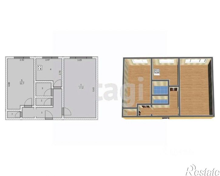 2-комн квартира Карачевская улица, 5,  д. 5