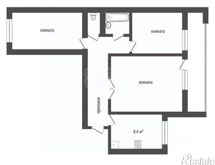 3-комн квартира улица Салтыкова-Щедрина, 72,  д. 72