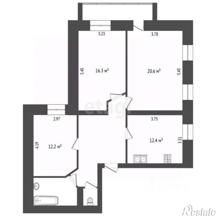 3-комн квартира улица Суворова, 111/21,  д. 111/21