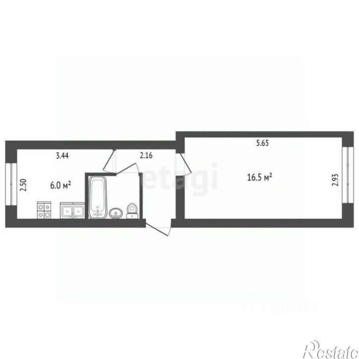 1-комн квартира улица Пухова, 19,  д. 19