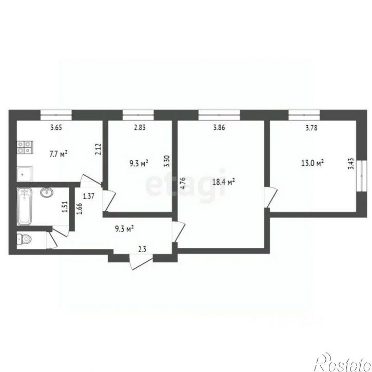 2-комн квартира улица Болдина, 16,  д. 16